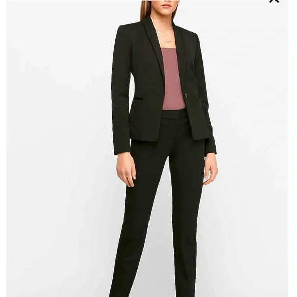 black low rise dress pants THE LINEN LOW RISE PANT
